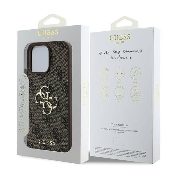 Guess GUHCP16L4GMGBR iPhone 16 Pro 6.3" brązowy/brown hardcase 4G Big Logo