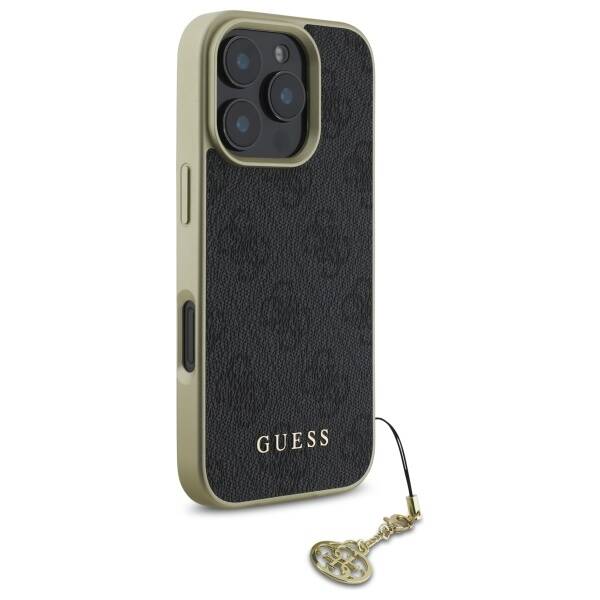 Guess GUHCP16LGF4GGR iPhone 16 Pro 6.3"   czarny/black hardcase 4G Charms Collection