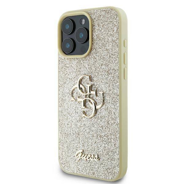 Guess GUHCP16LHG4SGD iPhone 16 Pro 6.3" złoty/gold hardcase Fixed Glitter Big 4G