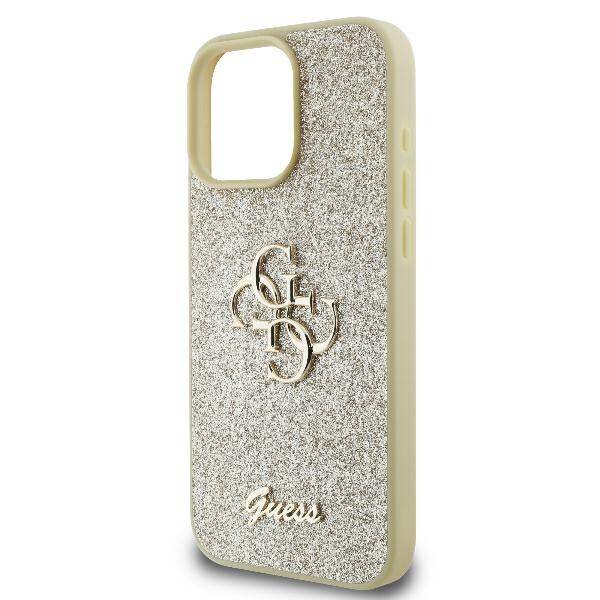 Guess GUHCP16LHG4SGD iPhone 16 Pro 6.3" złoty/gold hardcase Fixed Glitter Big 4G