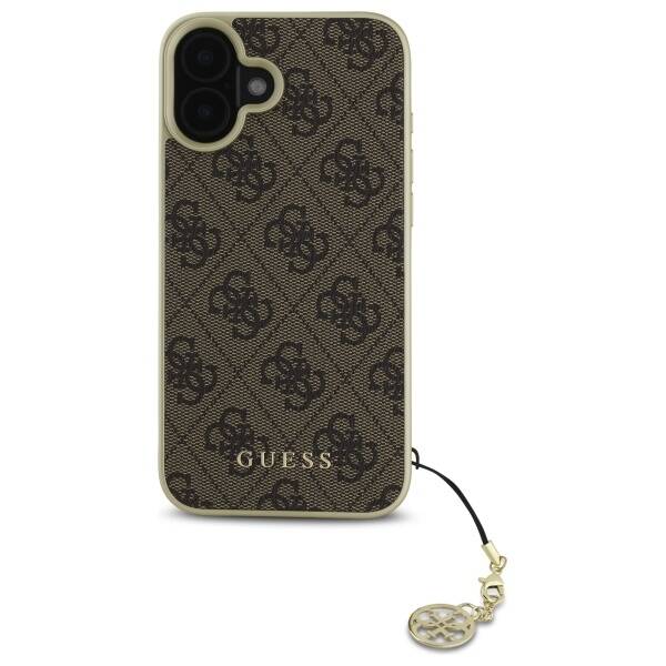 Guess GUHCP16MGF4GBR iPhone 16 Plus 6.7"  brązowy/brown hardcase 4G Charms Collection