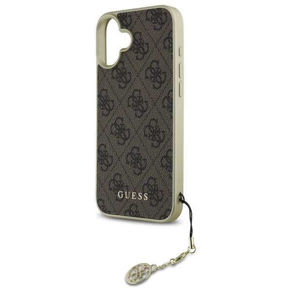 Guess GUHCP16MGF4GBR iPhone 16 Plus 6.7"  brązowy/brown hardcase 4G Charms Collection