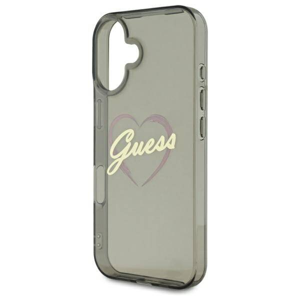 Guess GUHCP16SHCHGSPK iPhone 16 6.1" czarny/black hardcase IML Heart