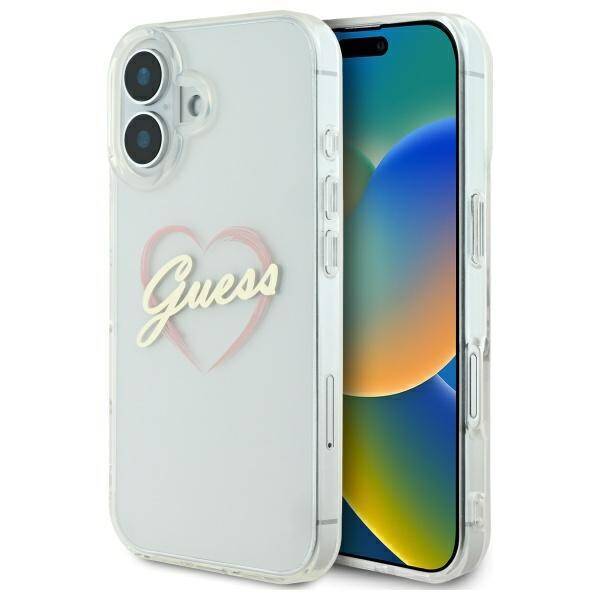 Guess GUHCP16SHCHGSPT iPhone 16 6.1" przeźroczysty/transparent hardcase IML Heart