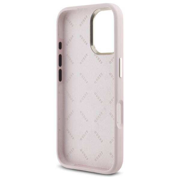 Guess GUHCP16SM4DGPP iPhone 16 6.1"       jasnoróżowy/pink hardcase Silicone Logo Strass 4G