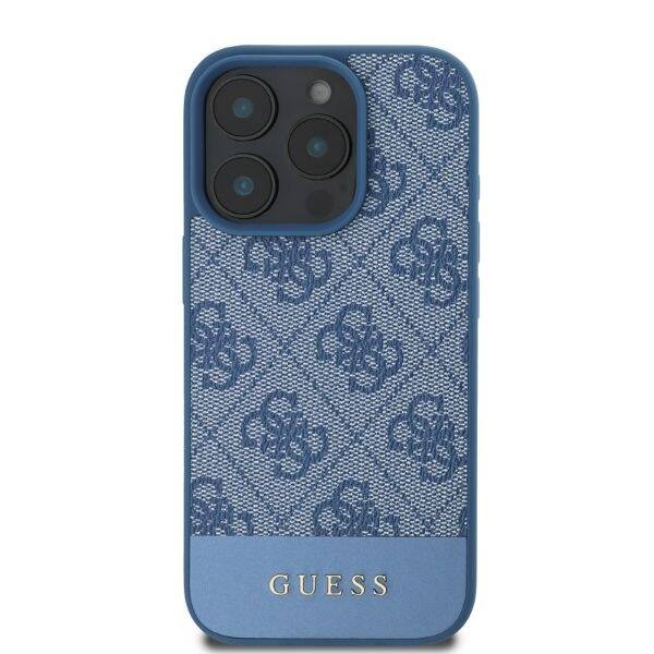 Guess GUHCP16XG4GLBL iPhone 16 Pro Max niebieski/blue HC 4G PU Bottom Stripe