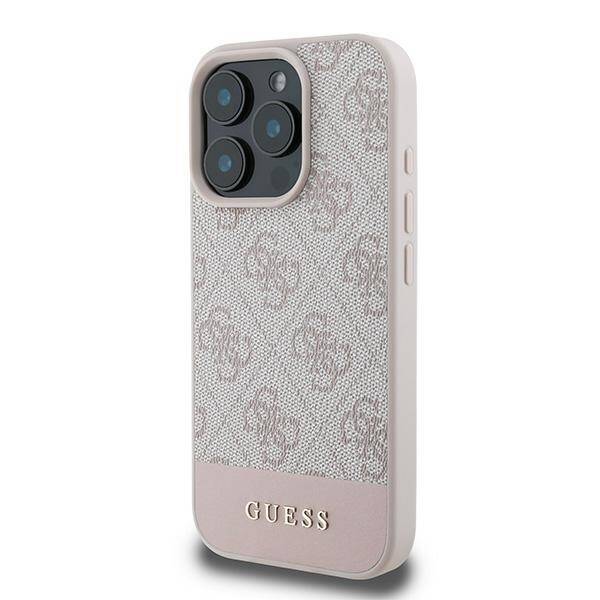 Guess GUHCP16XG4GLPI iPhone 16 Pro Max różowy/pink HC 4G PU Bottom Stripe