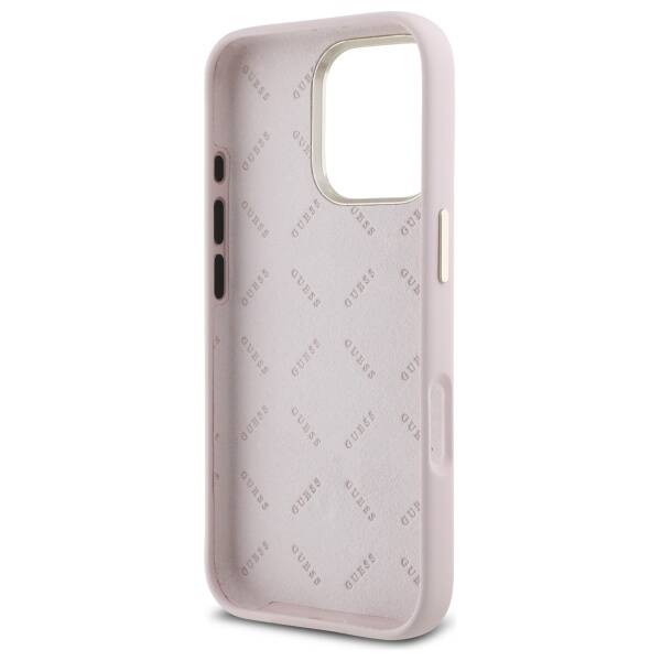 Guess GUHCP16XM4DGPP iPhone 16 Pro Max    6.9" jasnoróżowy/pink hardcase Silicone Logo Strass 4G