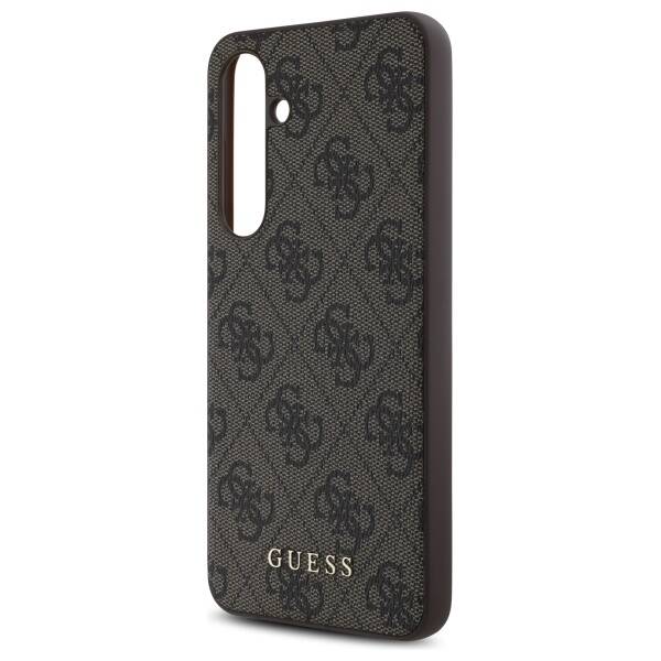 Guess GUHCS24FEG4GFBR S24 FE S721         brązowy/brown hardcase 4G Metal Gold Logo