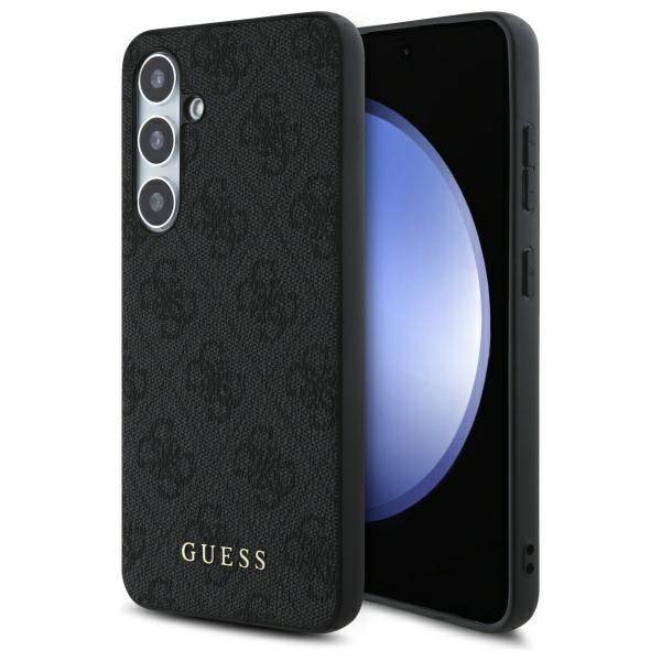 Guess GUHCS24FEG4GFGR S24 FE S721         szary/grey hardcase 4G Metal Gold Logo