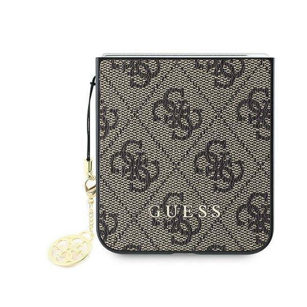 Guess GUHCZF6GF4GBR Z Flip6 F741 brązowy/brown 4G Charm