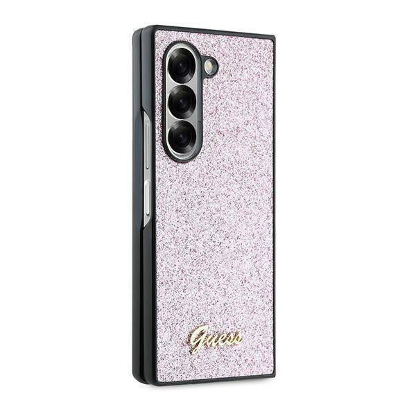 Guess GUHCZFD6HGGSHP Z Fold6 F956 różowy/pink hardcase 4G Glitter Script