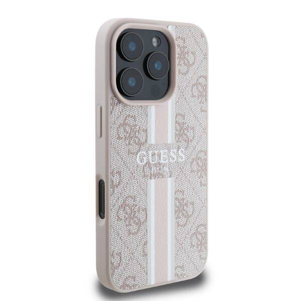 Guess GUHMP16LP4RPSP iPhone 16 Pro różowy/pink MagSafe 4G Printed Stripes