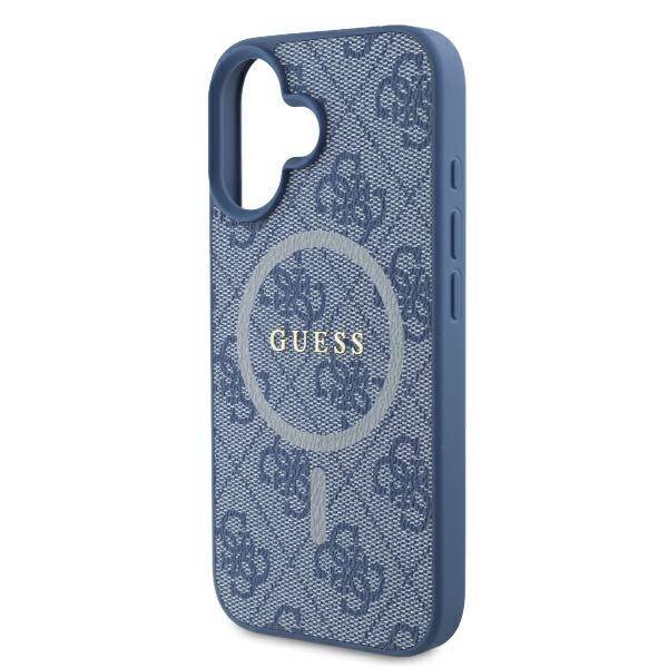 Guess GUHMP16MG4GFRB iPhone 16 Plus 6.7" niebieski/blue hardcase 4G Ring Classic Logo MagSafe