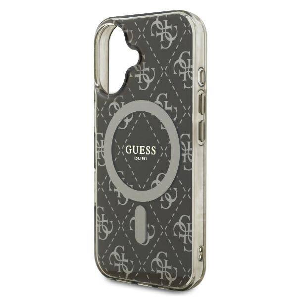 Guess GUHMP16MH4DTEW iPhone 16 Plus 6.7" brązowy/brown hardcase IML 4G Background MagSafe