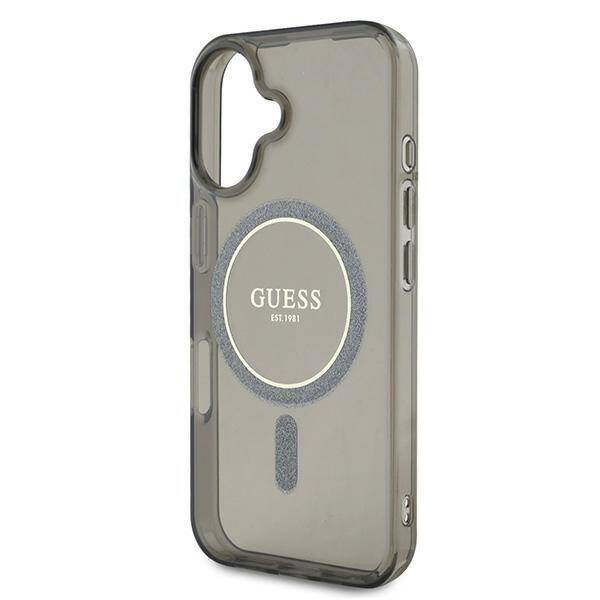 Guess GUHMP16MHFGEREK iPhone 16 Plus      6.7" czarny/black hardcase IML Glitter Circle MagSafe