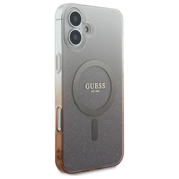 Guess GUHMP16MHGRCELW iPhone 16 Plus 6.7" brązowy/brown hardcase IML Glitter Gradient MagSafe