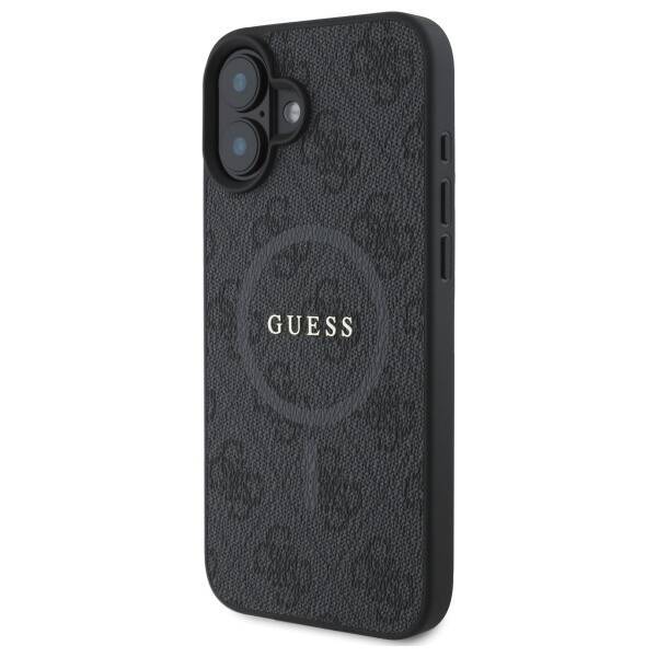 Guess GUHMP16SG4GFRK iPhone 16 6,1" czarny/black MagSafe PU 4G Ring Classic Logo