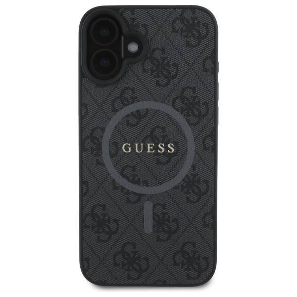 Guess GUHMP16SG4GFRK iPhone 16 6,1" czarny/black MagSafe PU 4G Ring Classic Logo