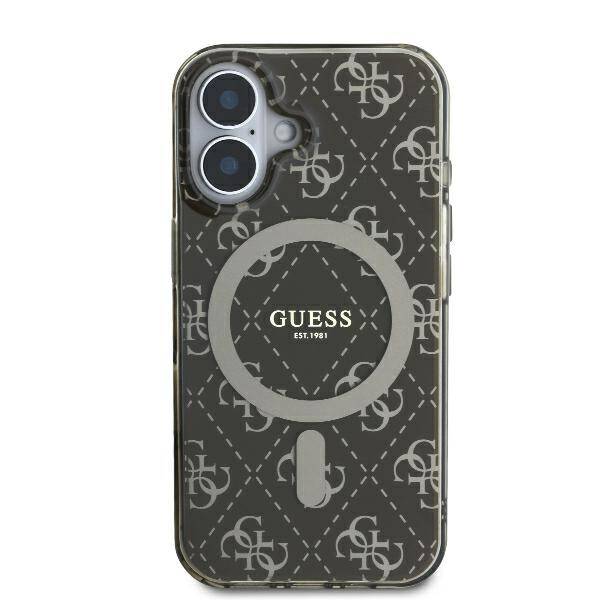 Guess GUHMP16SH4DTEW iPhone 16 6.1" brązowy/brown hardcase IML 4G Background MagSafe