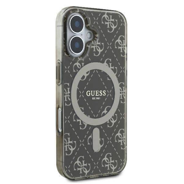 Guess GUHMP16SH4DTEW iPhone 16 6.1" brązowy/brown hardcase IML 4G Background MagSafe