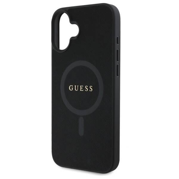 Guess GUHMP16SPSAHMCK iPhone 16 6.1"      czarny/black hardcase Saffiano Classic Logo MagSafe