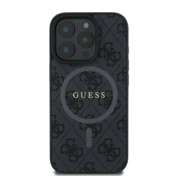 Guess GUHMP16XG4GFRK iPhone 16 Pro Max 6.9" czarny/black hardcase 4G Ring Classic Logo MagSafe