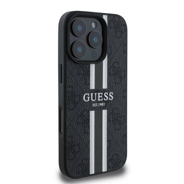 Guess GUHMP16XP4RPSK iPhone 16 Pro Max czarny/black MagSafe 4G Printed Stripes