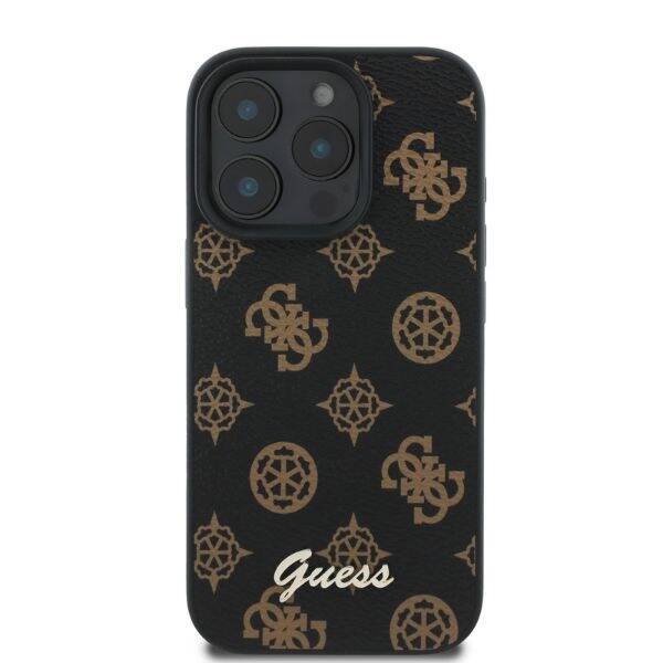 Guess GUHMP16XPGPYSK iPhone 16 Pro Max czarny/black HC MagSafe PU Peony Script