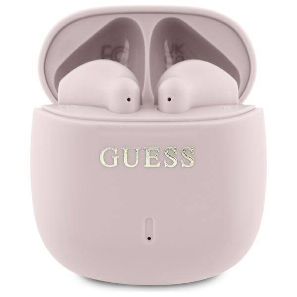 Guess słuchawki Bluetooth GUTWSJ14ESGP    TWS + stacja dokująca różowy/pink Printed Classic Logo