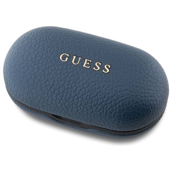 Guess słuchawki Bluetooth GUTWSPGTSPSB    TWS + stacja dokująca niebieski/blue Grained Classic Logo