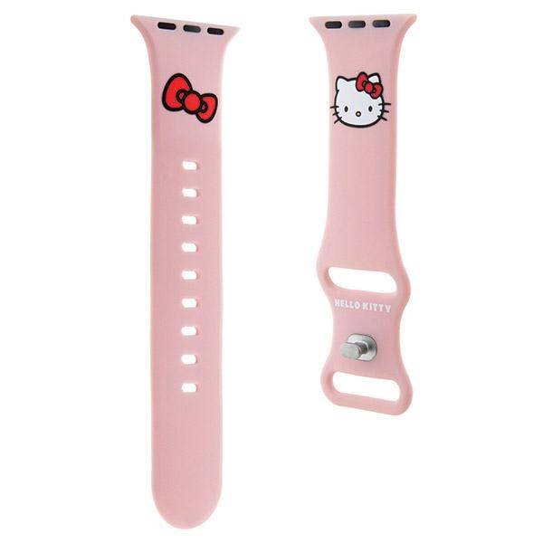 Hello Kitty Pasek HKAWLSCHBLP Apple Watch 42/44/45/49mm różowy/pink strap Silicone Kitty Head