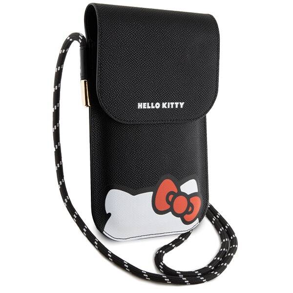 Hello Kitty Torebka HKOWBPSCKEK czarny/black Leather Hiding Kitty Cord