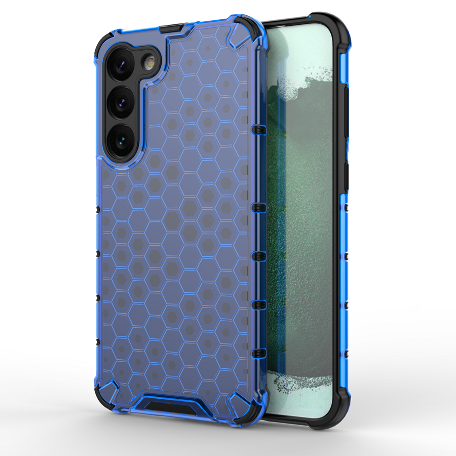 Honeycomb etui do Samsung Galaxy S23+ pancerny hybrydowy pokrowiec niebieskie