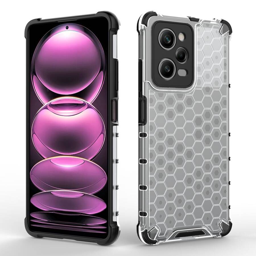 Honeycomb etui do Xiaomi Redmi Note 12 Pro / Poco X5 Pro 5G pancerny hybrydowy pokrowiec czarne