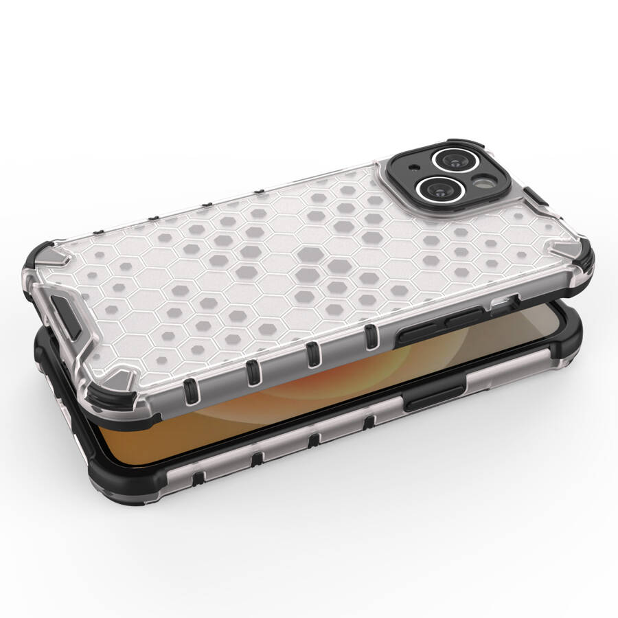 Honeycomb etui iPhone 14 Plus pancerny hybrydowy pokrowiec czarne