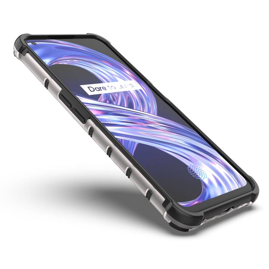 Honeycomb etui pancerny pokrowiec z żelową ramką Realme 9 Pro czarny