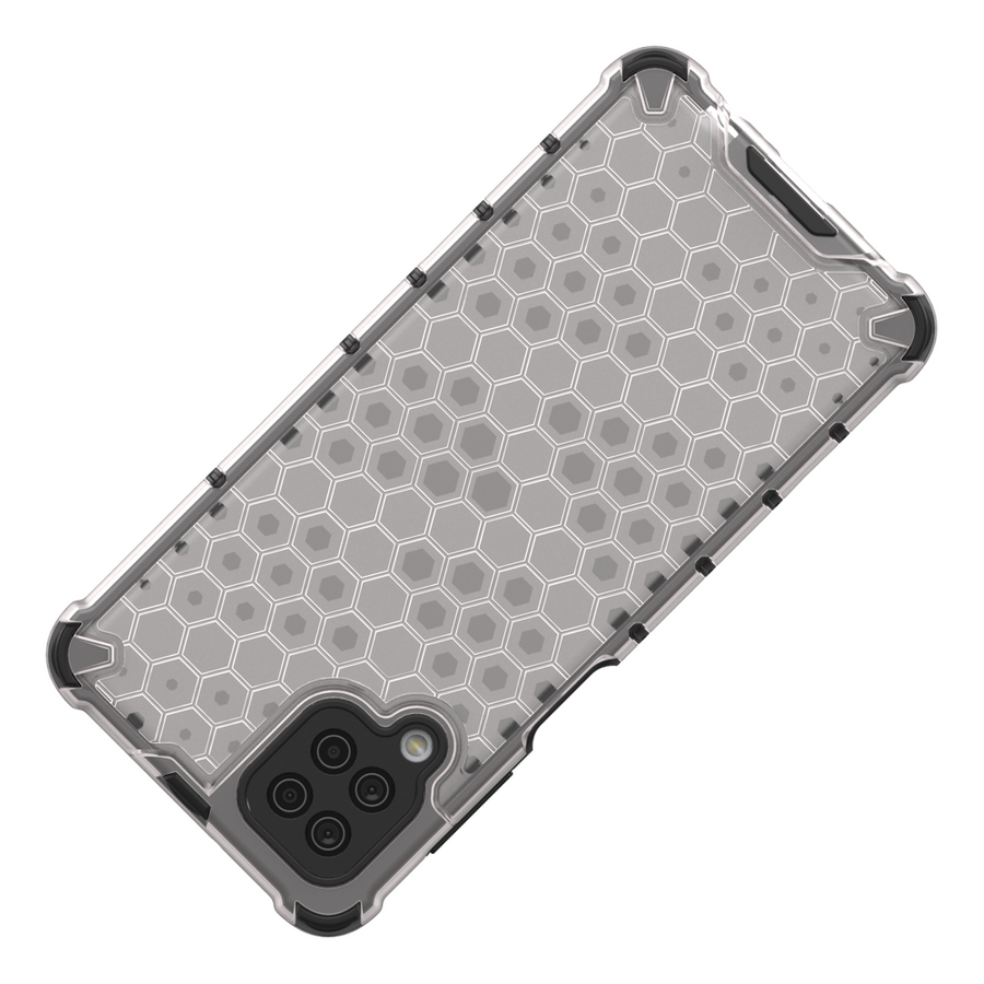 Honeycomb etui pancerny pokrowiec z żelową ramką Samsung Galaxy A12 / Galaxy M12 czarny