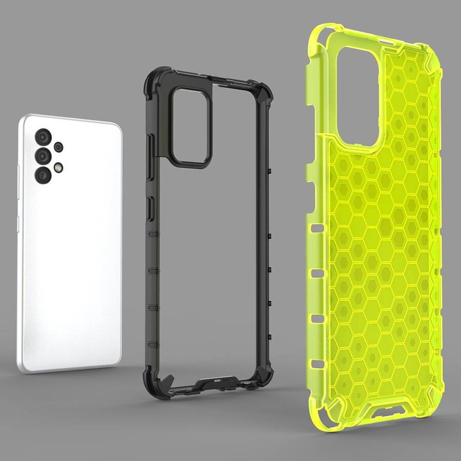 Honeycomb etui pancerny pokrowiec z żelową ramką Samsung Galaxy A13 5G niebieski