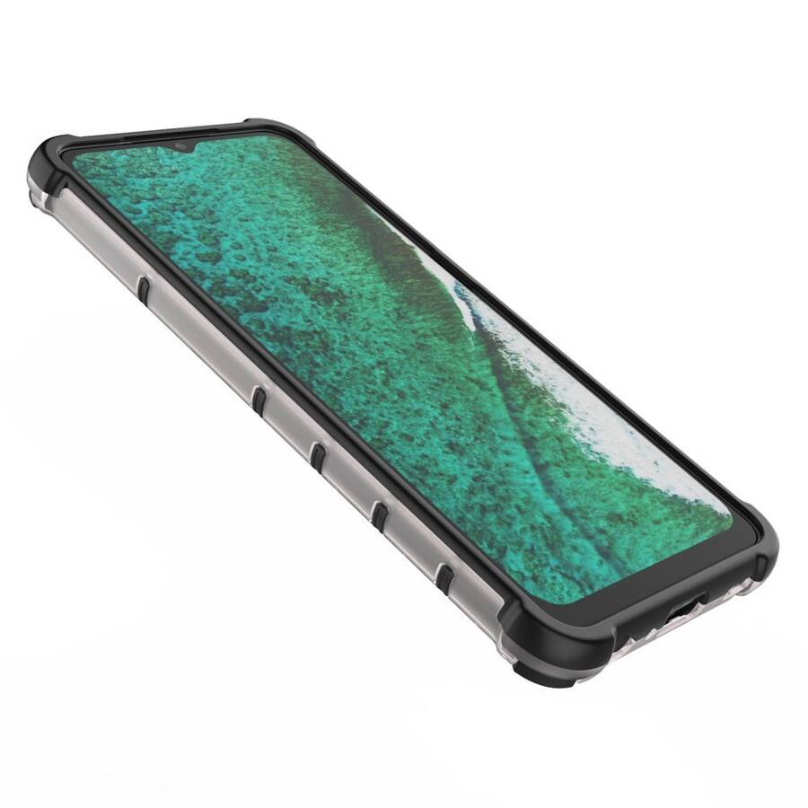 Honeycomb etui pancerny pokrowiec z żelową ramką Samsung Galaxy A32 5G czerwony