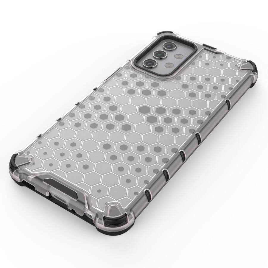 Honeycomb etui pancerny pokrowiec z żelową ramką Samsung Galaxy A32 5G czerwony