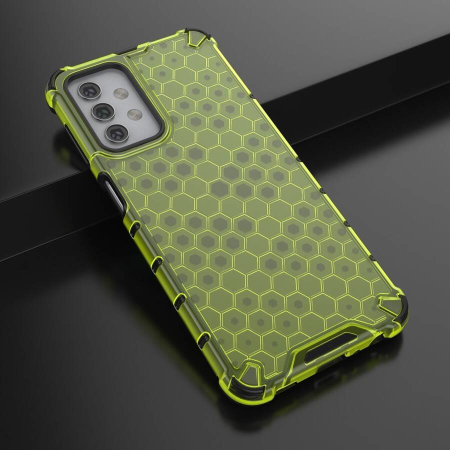 Honeycomb etui pancerny pokrowiec z żelową ramką Samsung Galaxy A32 5G zielony