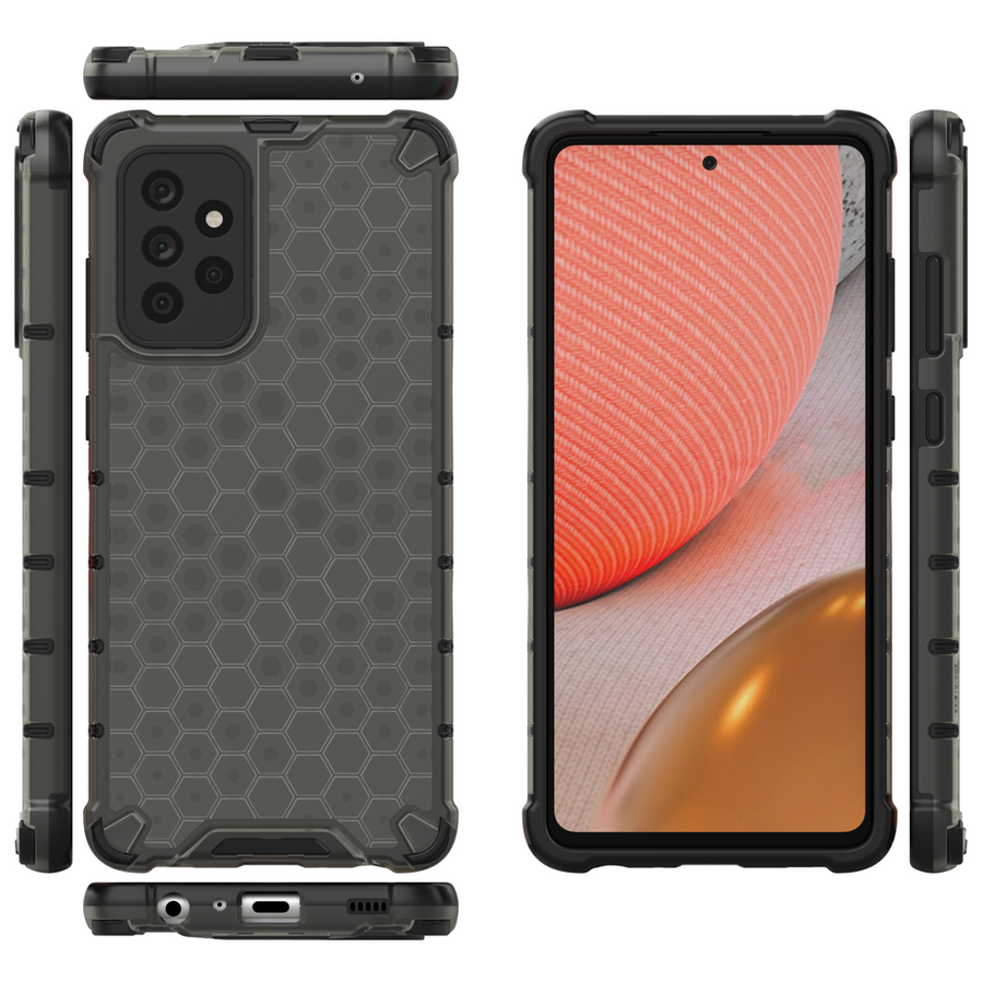 Honeycomb etui pancerny pokrowiec z żelową ramką Samsung Galaxy A53 5G czarny