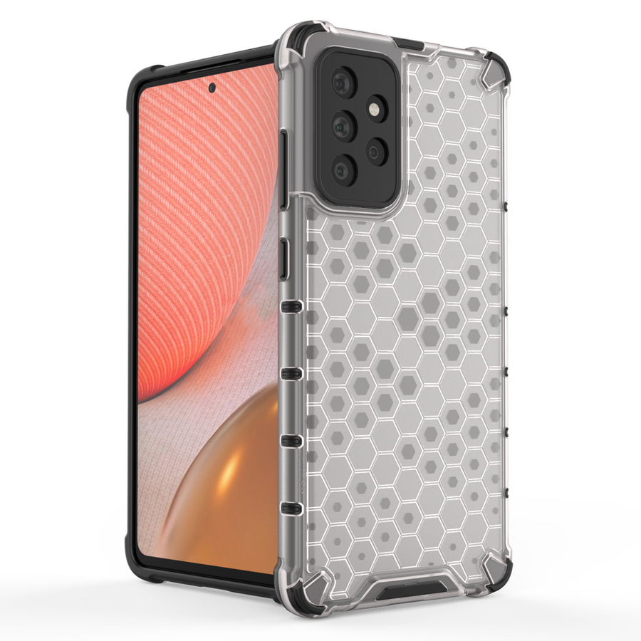 Honeycomb etui pancerny pokrowiec z żelową ramką Samsung Galaxy A72 4G niebieski