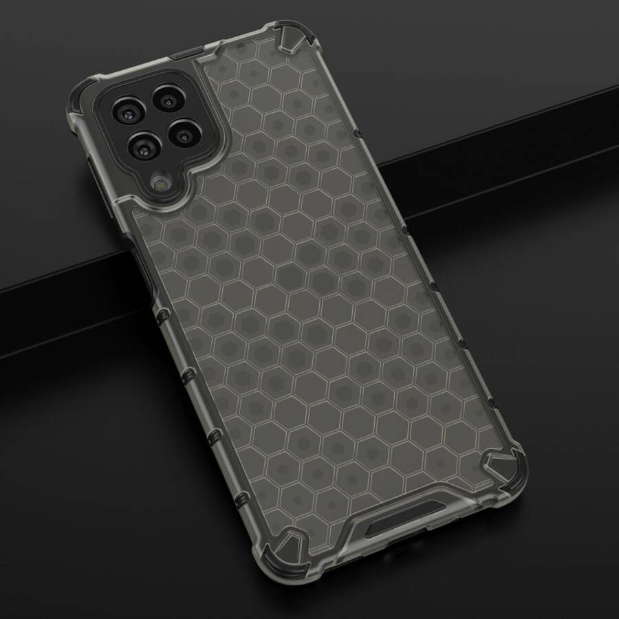 Honeycomb etui pancerny pokrowiec z żelową ramką Samsung Galaxy M53 5G czarny