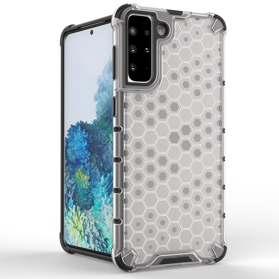 Honeycomb etui pancerny pokrowiec z żelową ramką Samsung Galaxy S21+ 5G (S21 Plus 5G) niebieski