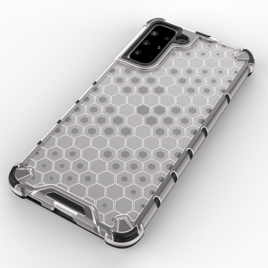 Honeycomb etui pancerny pokrowiec z żelową ramką Samsung Galaxy S21+ 5G (S21 Plus 5G) przezroczysty