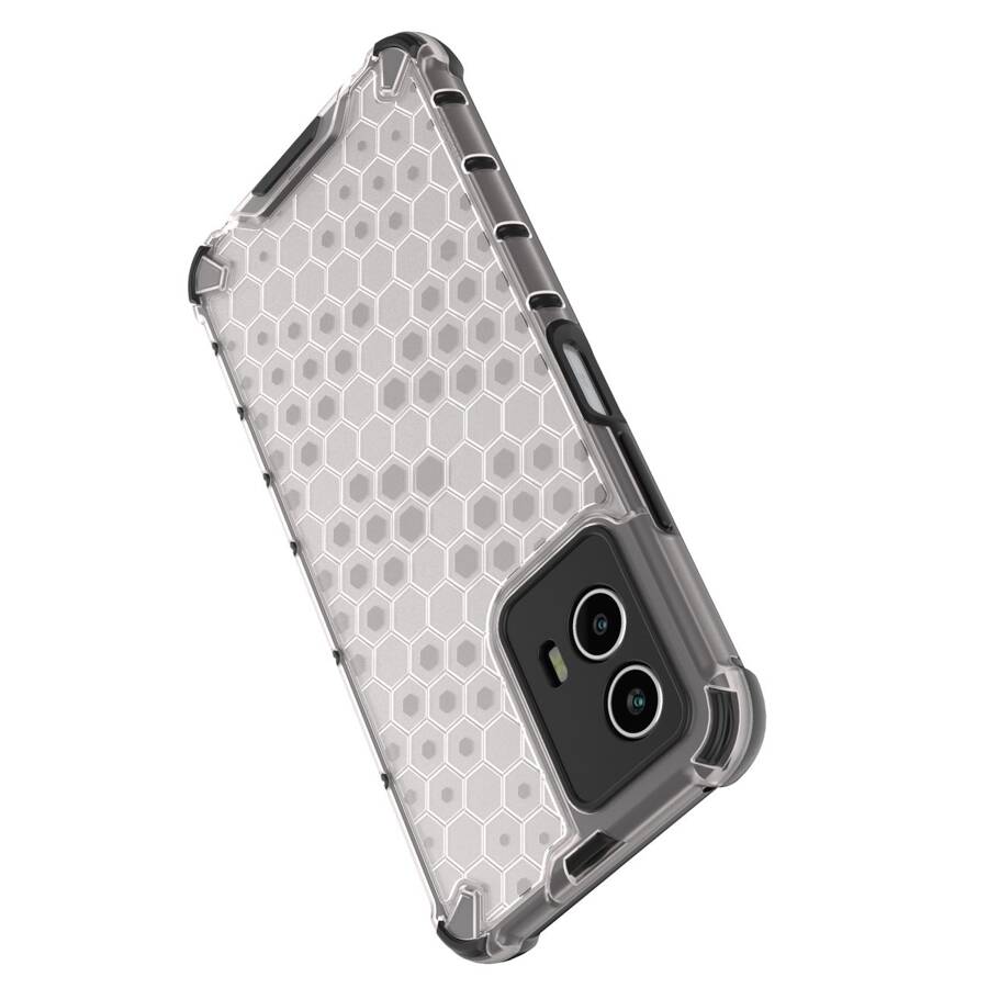 Honeycomb etui pancerny pokrowiec z żelową ramką Vivo Y55 / Y75 / Y33s / iQOO Z6 / iQOO U5 przezroczysty