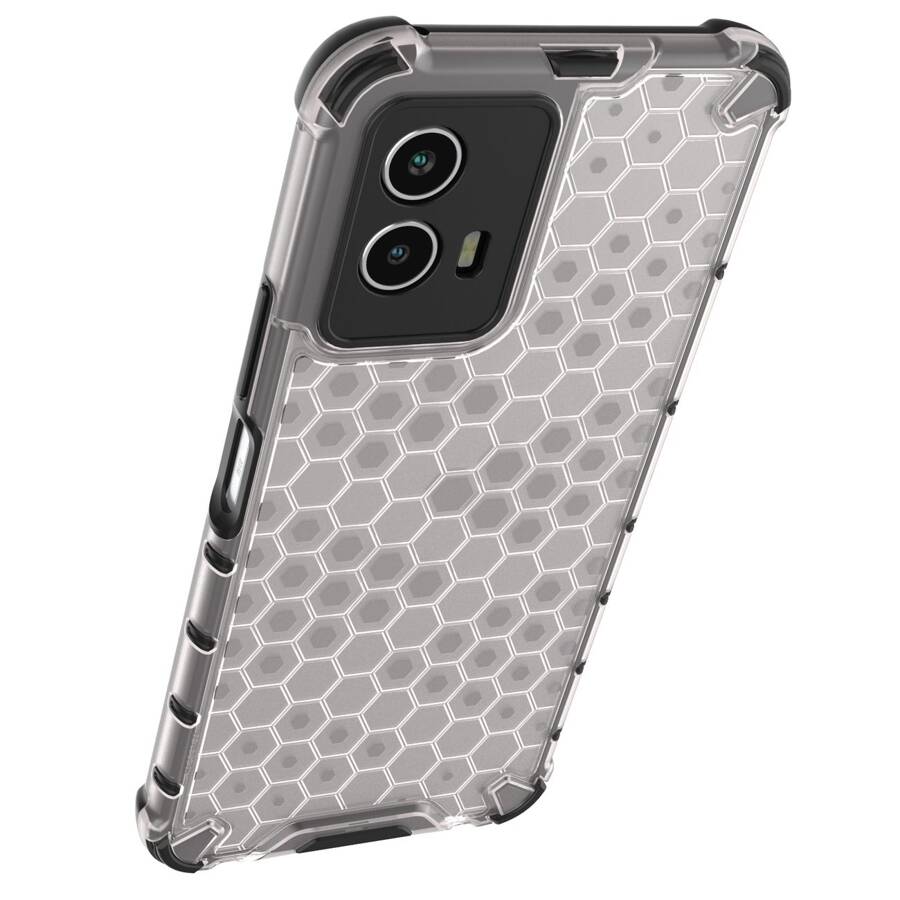 Honeycomb etui pancerny pokrowiec z żelową ramką Vivo Y55 / Y75 / Y33s / iQOO Z6 / iQOO U5 przezroczysty