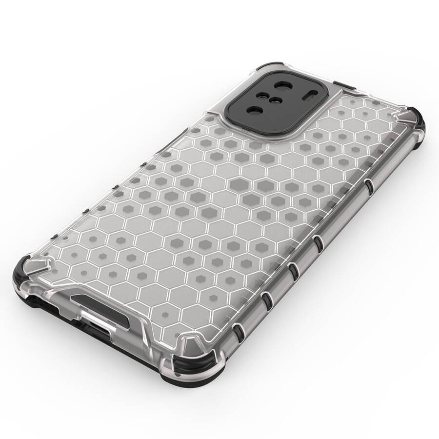 Honeycomb etui pancerny pokrowiec z żelową ramką Xiaomi Redmi K40 Pro+ / K40 Pro / K40 / Poco F3 przezroczysty